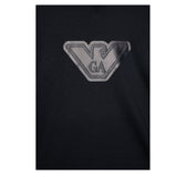 Emporio Armani T-Shirt Girocollo Tinta Unita con Logo per Bambino EB000170 NERO EMPORIO ARMANI 