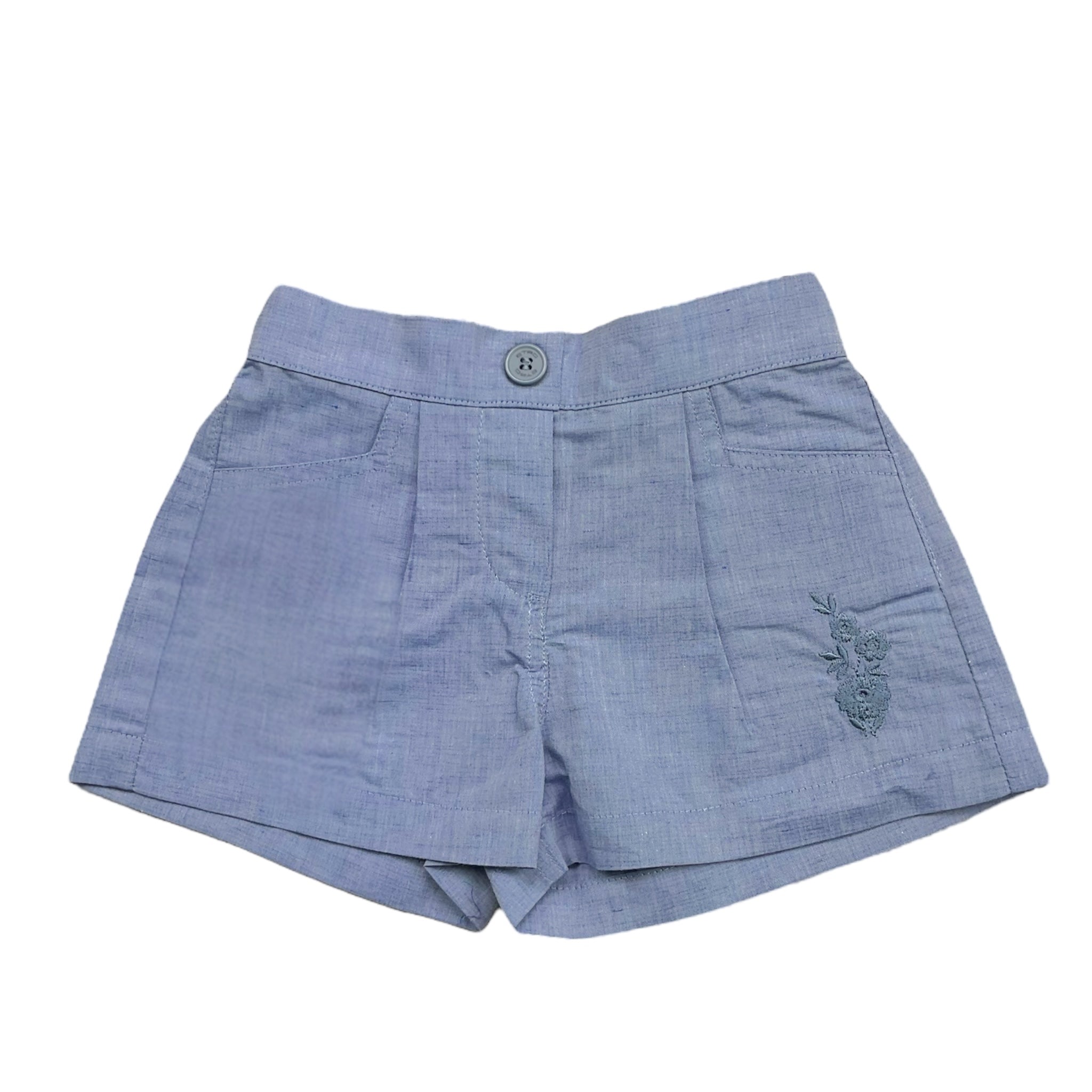 Etro Short Tinta Unita con Elastico In Vita per Bambina GU6029N AZZURRO ETRO 