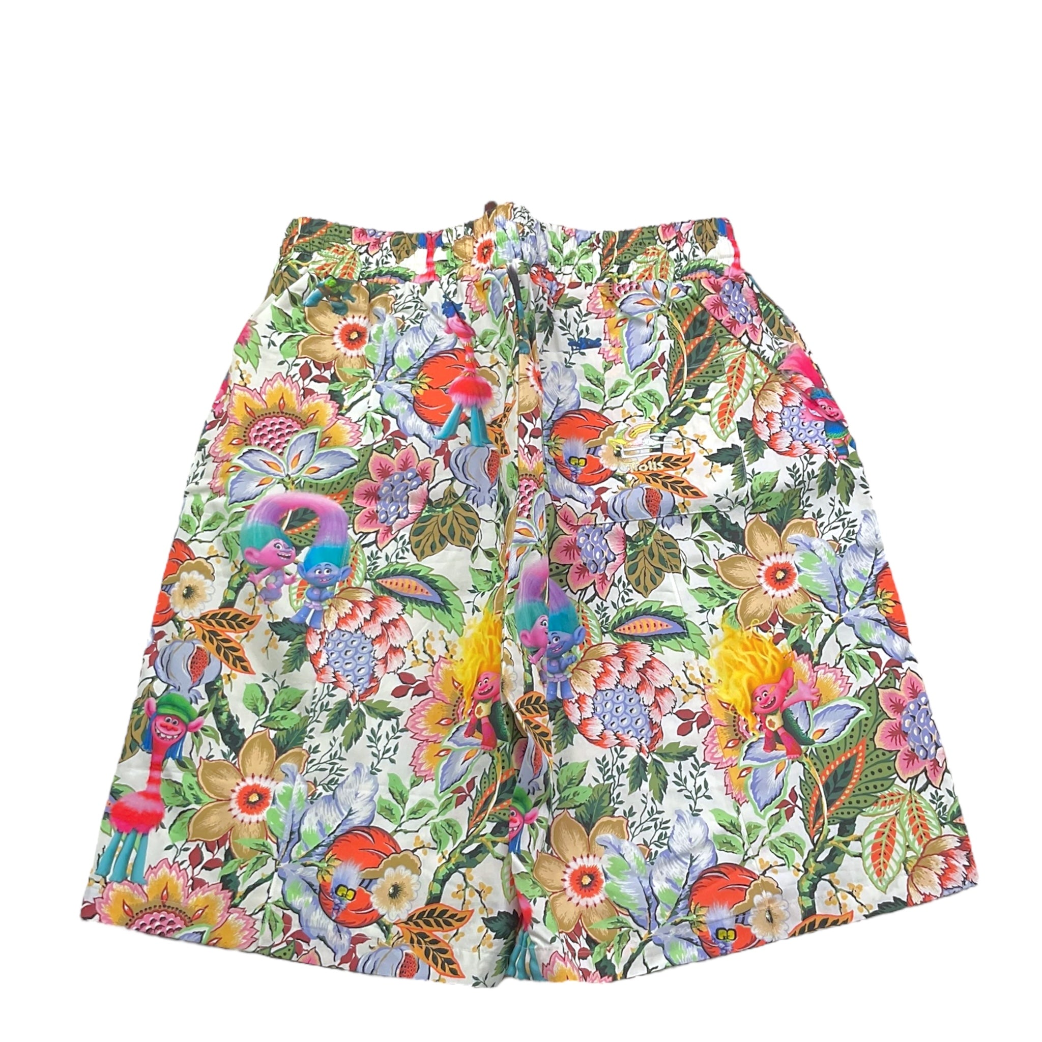 Etro Bermuda Tinta Unita con Fantasia Fiori per Bambino GU6Q59 BIANCO ETRO 