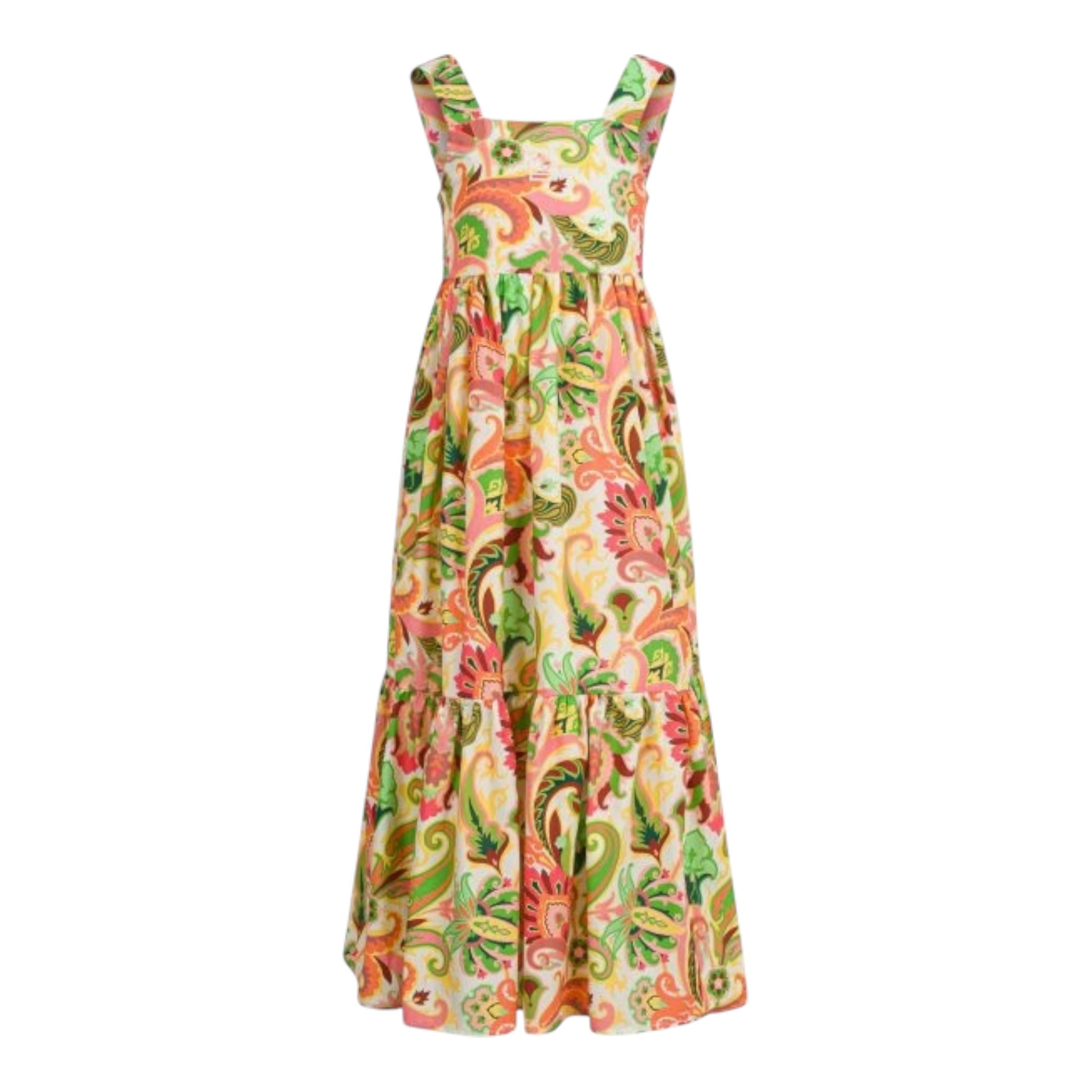 Etro Abito Tinta Unita con Fantasia per Bambina GW1B12P BIANCO ETRO 