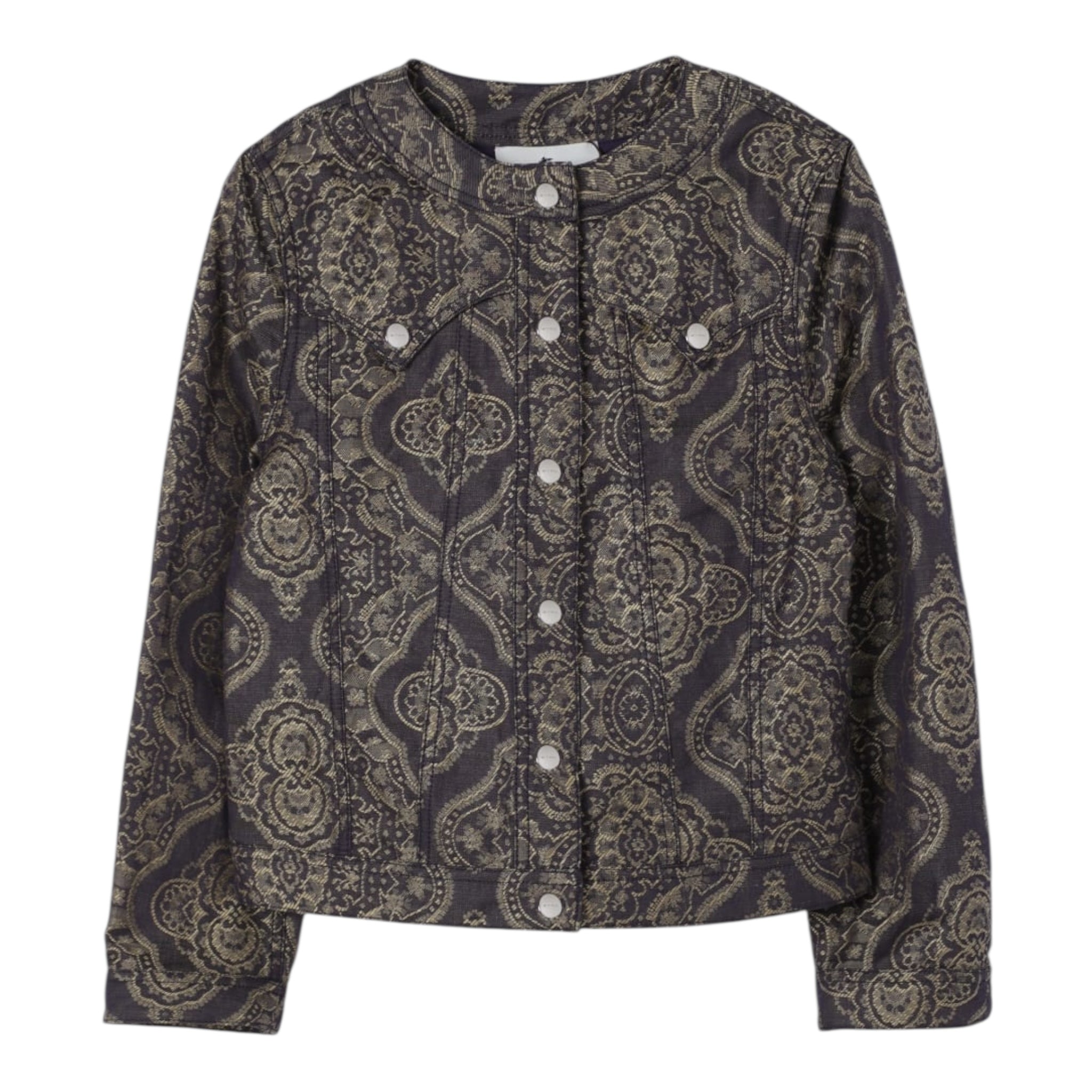 Etro Giubbino In Denim Tinta Unita Stampa Fantasia per Bambina GW2A07 BLU ETRO 