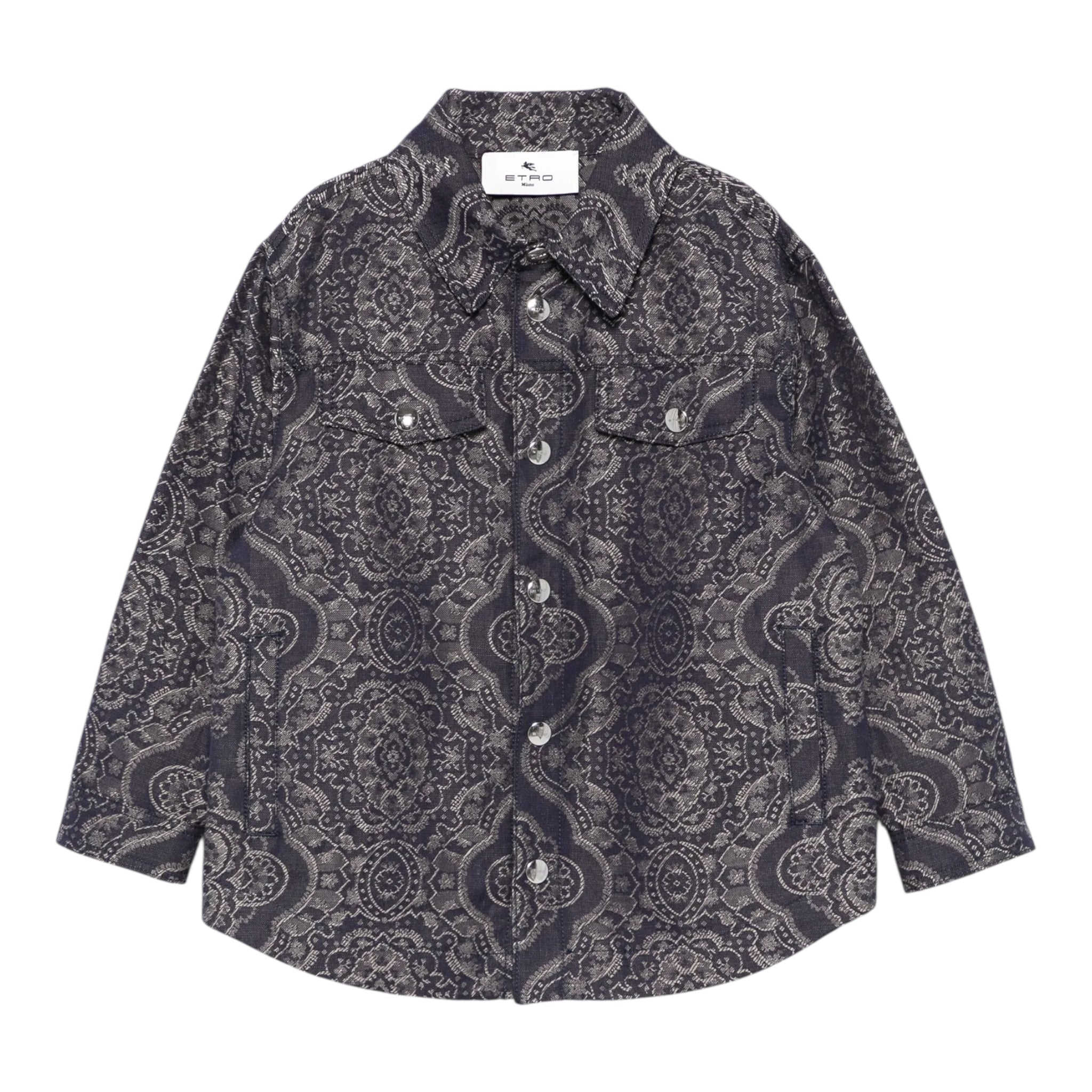 Etro Giacca Manica Lunga Stampa Fantasia per Bambina GW2P00 BLU ETRO 