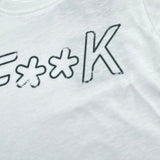 F**K T-Shirt Girocollo Tinta Unita con Stampa per Neonato FJ224210RS BIANCO F**K 