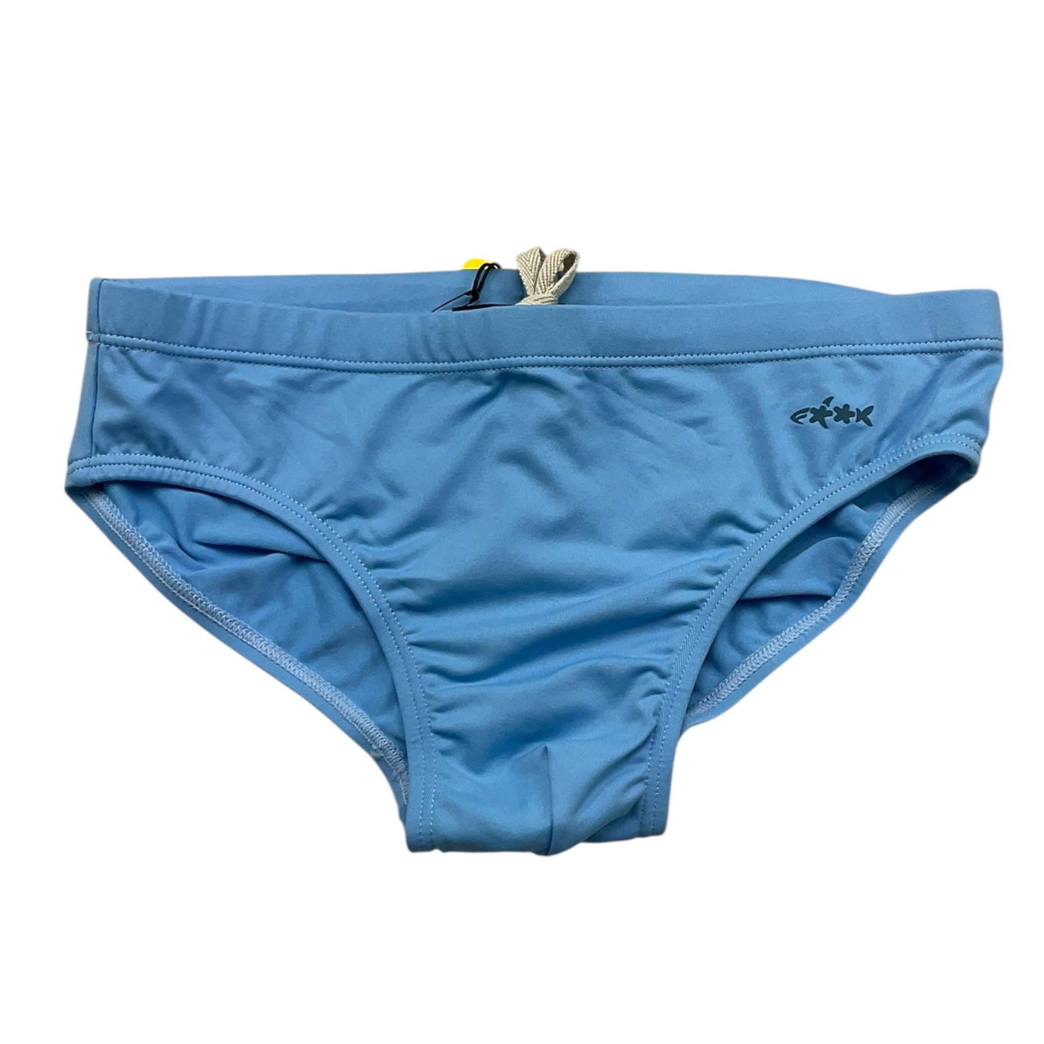 F**K Costume Mutandina Tinta Unita con Logo per Bambino FJ25J01SU20TQ AZZURRO F**K 