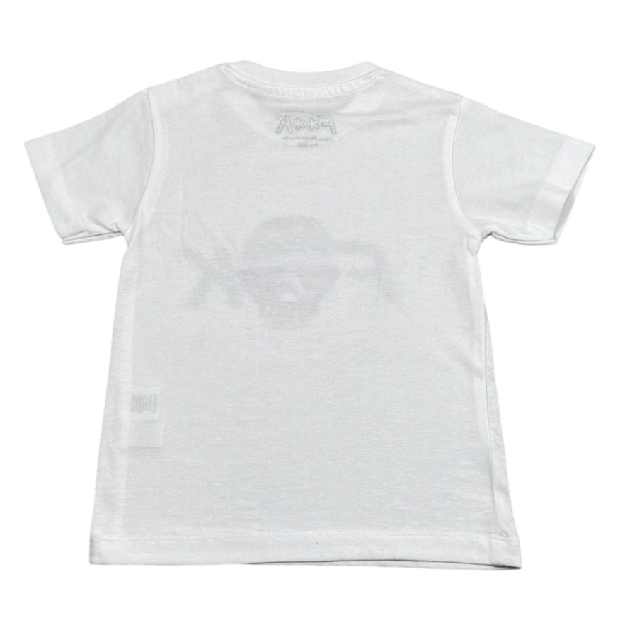F**K T-Shirt Girocollo Tinta Unita con Stampa per Neonato HJKIKK BIANCO F**K 