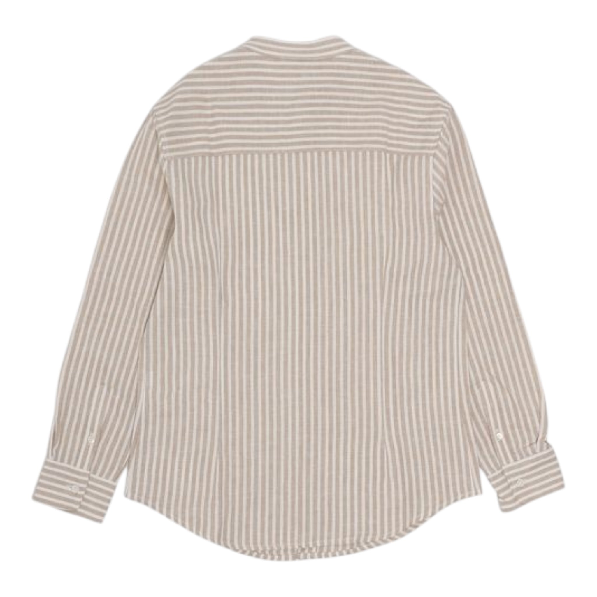 Fay Camicia Tinta Unita con Fantasia A Righe per Bambino FU5P00 BEIGE FAY 