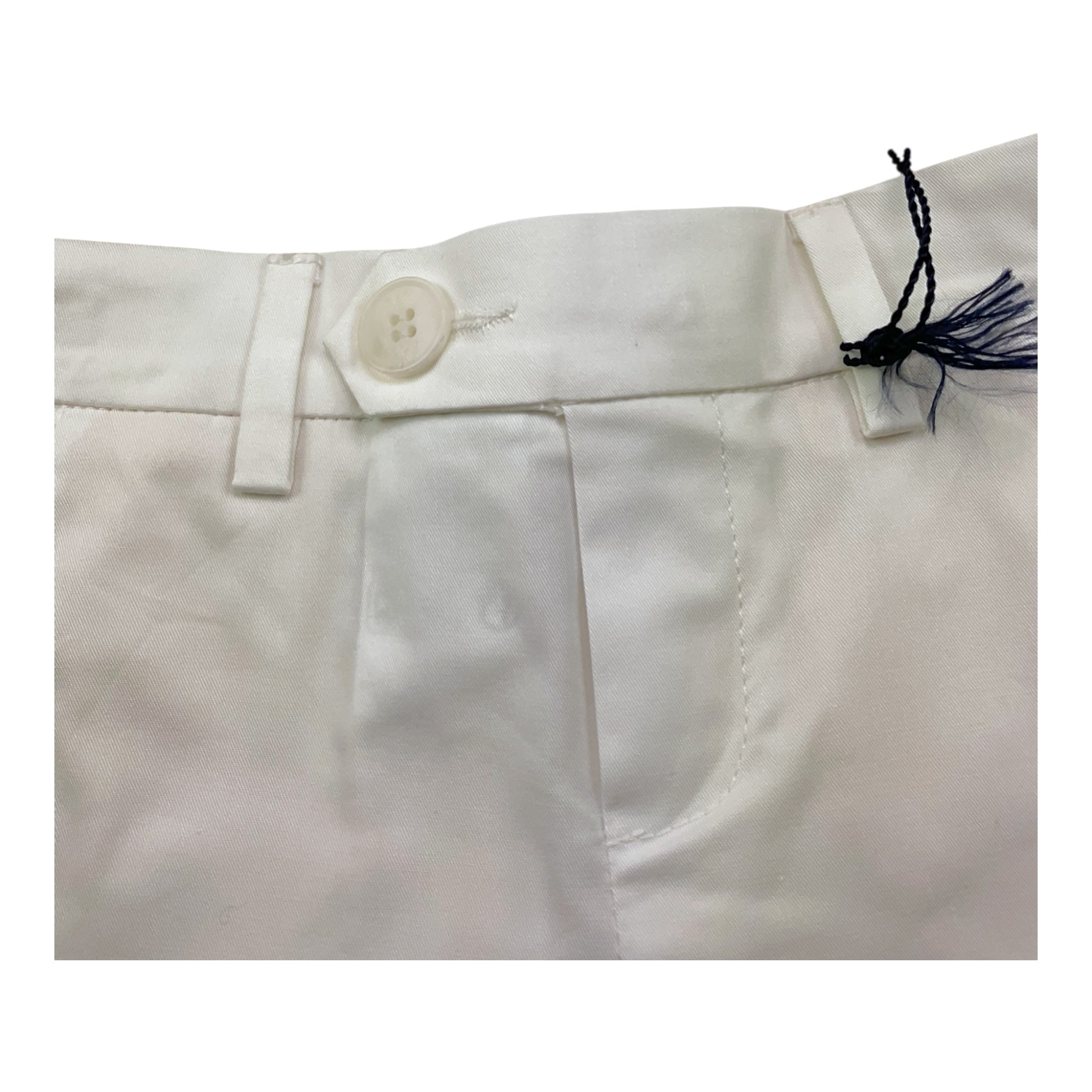 Fay Bermuda Tinta Unita con Girovita Regolabile per Neonato FU6559 BIANCO FAY 