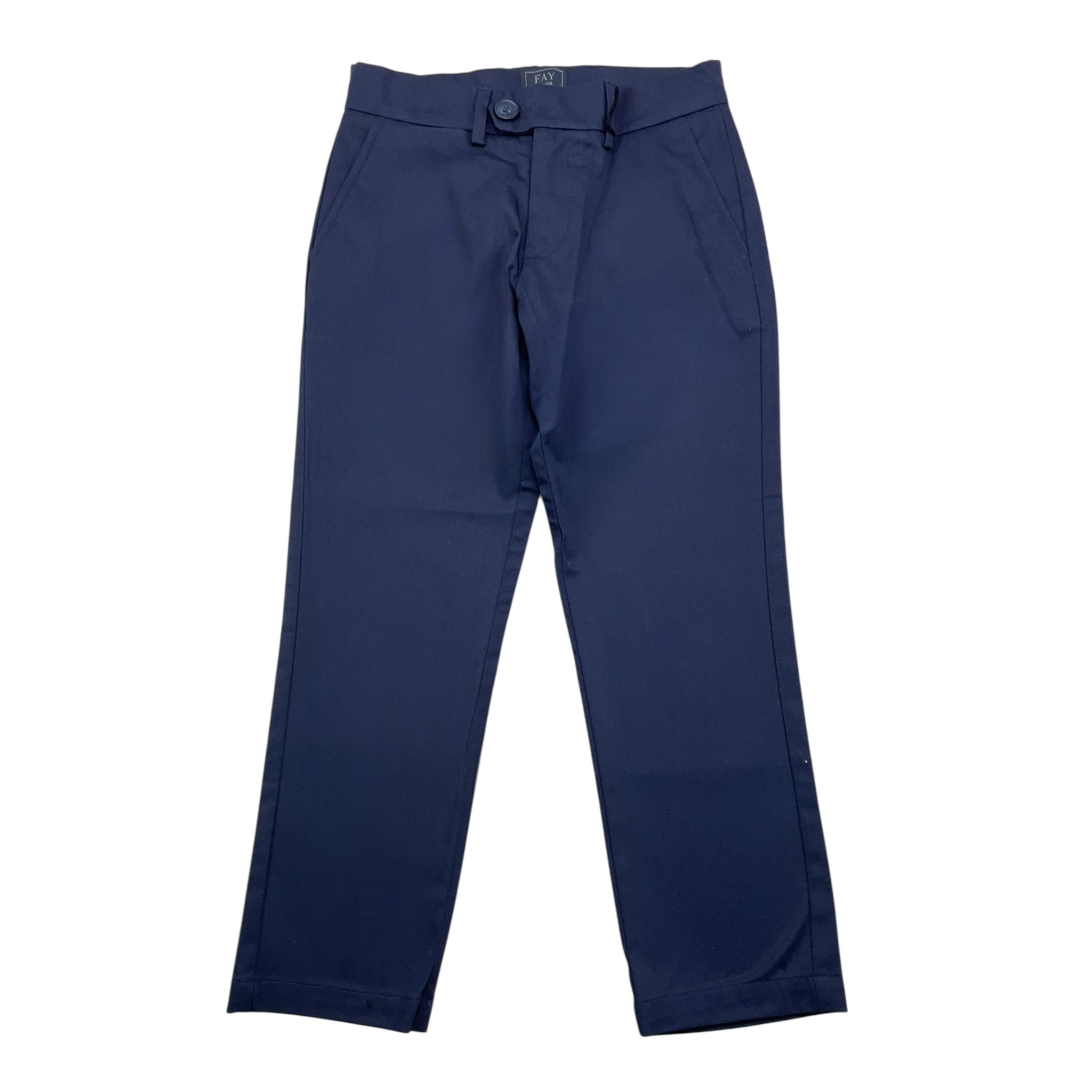 Fay Pantalone Tinta Unita con Girovita Regolabile per Bambino FU6P20 BLU FAY 