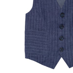 Fay Gilet Tinta Unita con Fantasia A Righe per Bambino FW2Q12 BLU FAY 