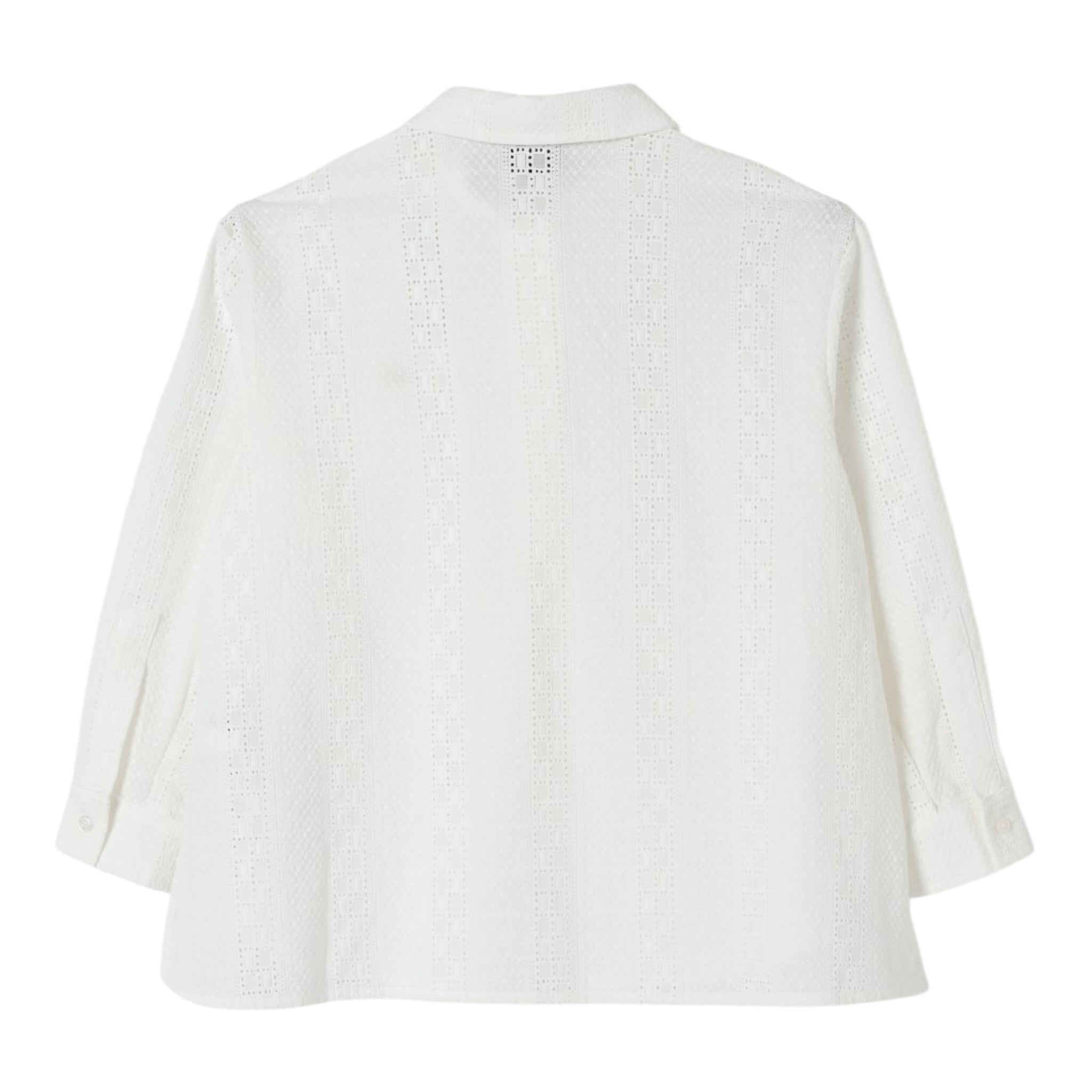 Fay Camicia Tinta Unita Traforata per Bambino FW5A20 BIANCO FAY 