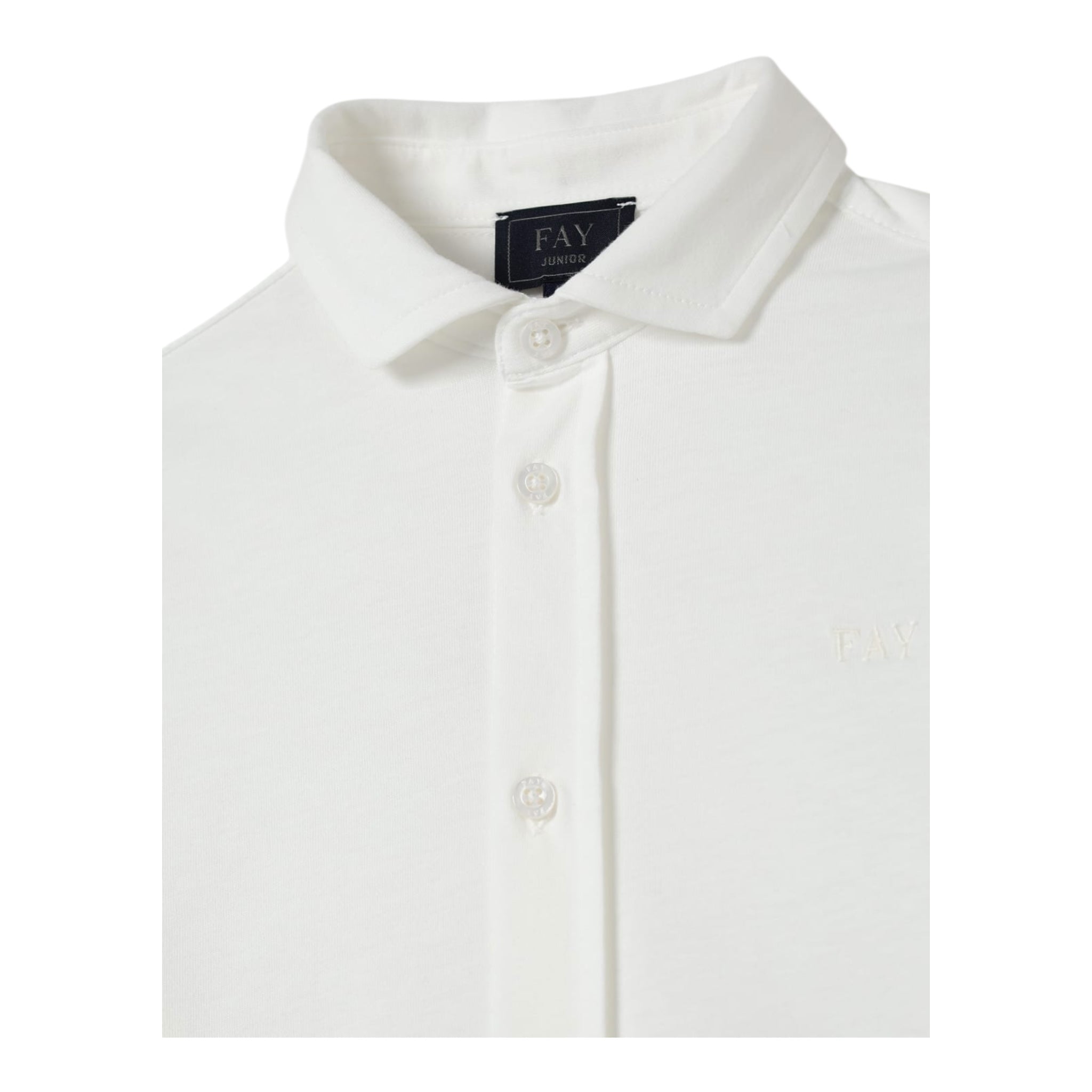 Fay Camicia Tinta Unita Manica Lunga per Bambino FW5P00 BIANCO FAY 