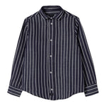 Fay Camicia Tinta Unita Manica Lunga con Fantasia A Righe per Bambino FW5P60 BLU FAY 