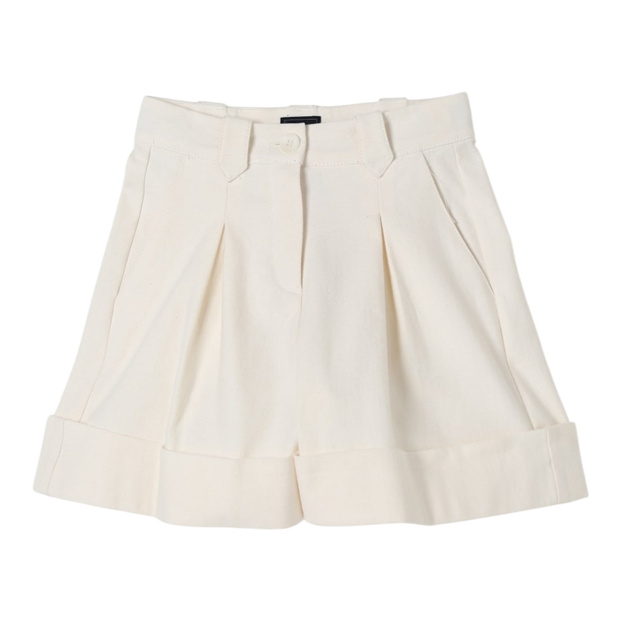 Fay Short Tinta Unita con Tasche Americane per Bambina FW6A49 PANNA FAY 
