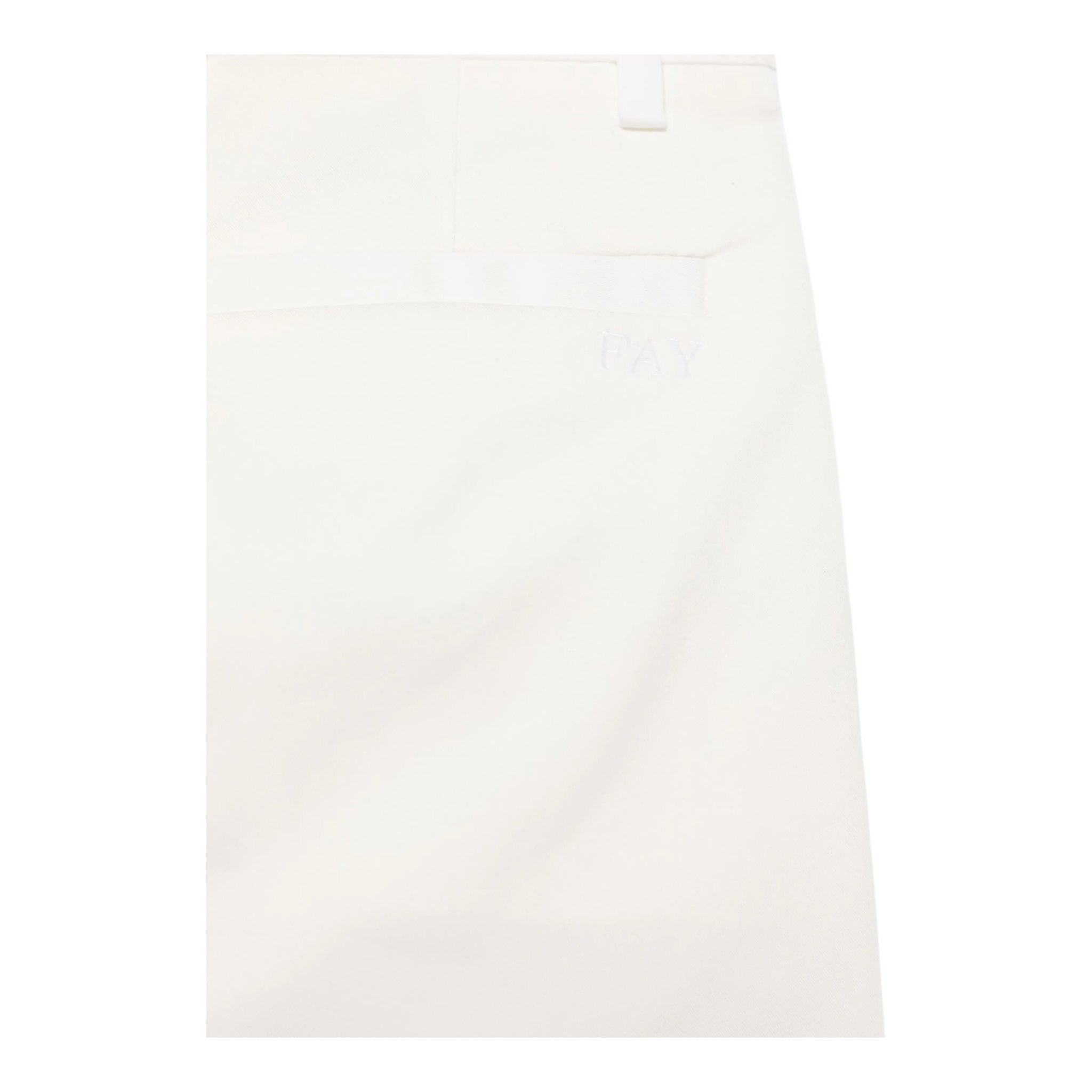 Fay Pantalone Tinta Unita con Girovita Regolabile per Bambino FW6P10X BIANCO FAY 