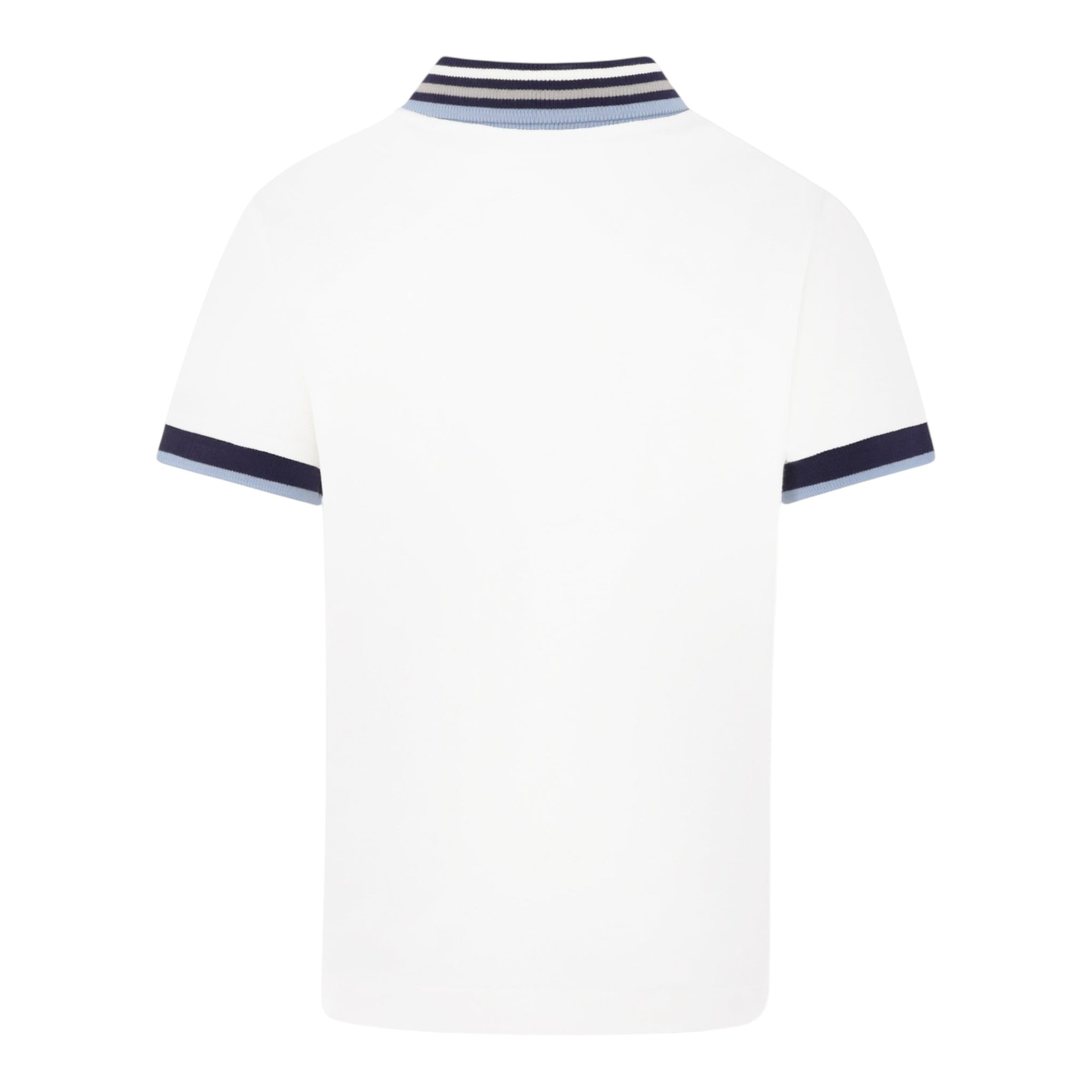 Fay Polo Tinta Unita con Stampa per Bambino FW8P61 BIANCO FAY 