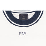 Fay T-Shirt Girocollo con Stampa Tinta Unita per Bambino FW8P91 BIANCO FAY 