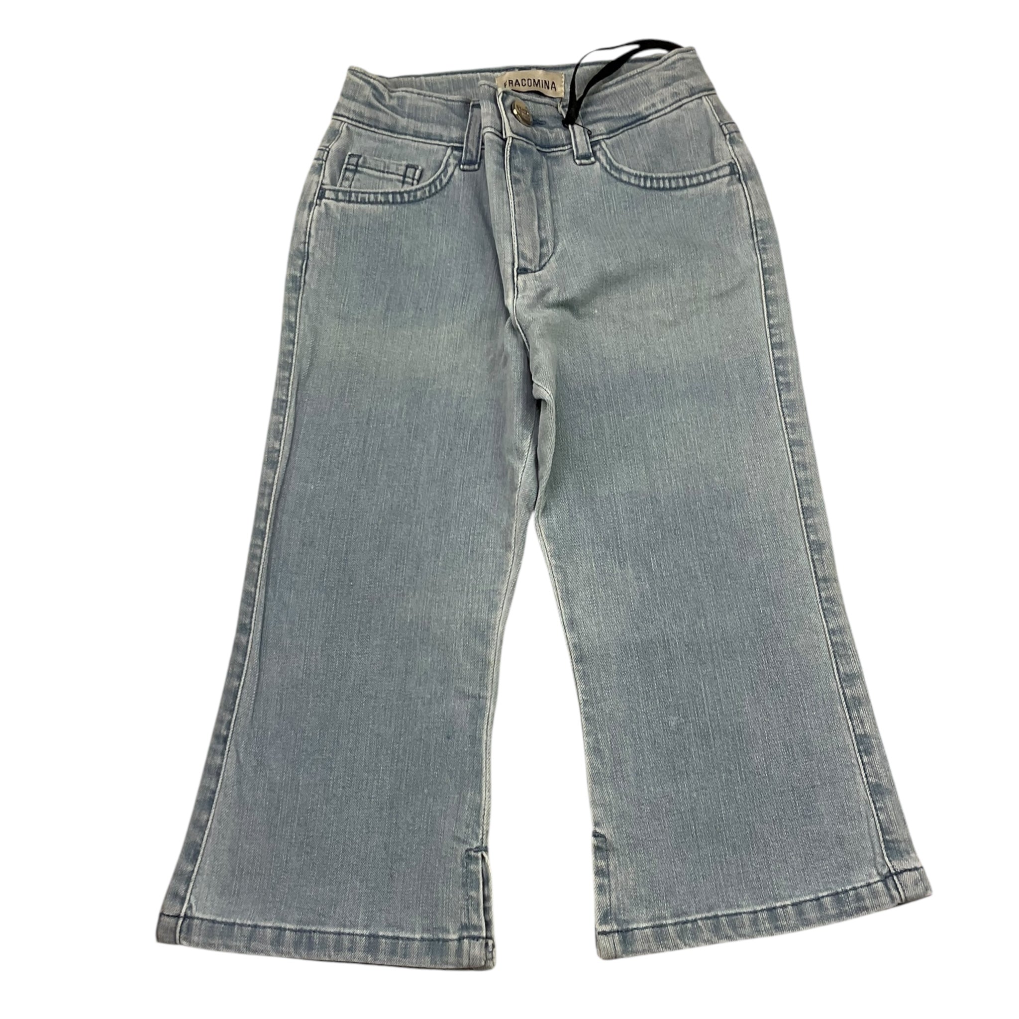 Fracomina Jeans Tinta Unita Modello A Zampa per Bambina FM0839 AZZURRO FRACOMINA 