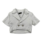 Fun & Fun Giacca Tinta Unita Mezza Manica per Bambina FNCBJK01029 ARGENTO FUN & FUN 