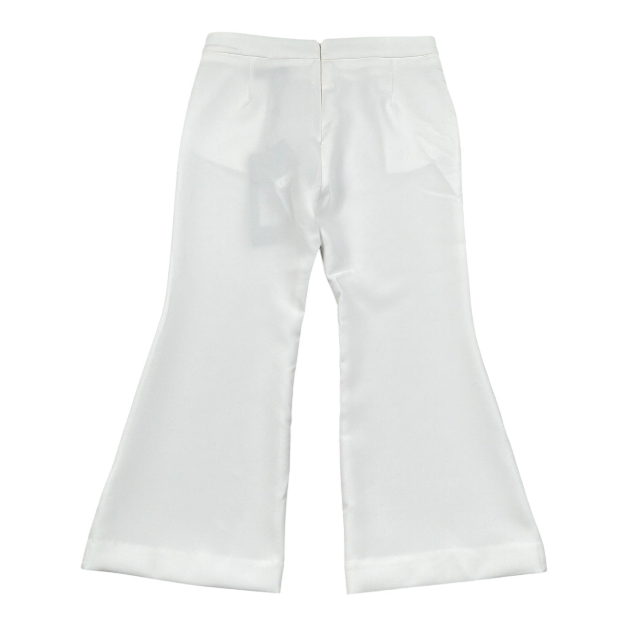 Fun & Fun Pantalone Tinta Unita Modello A Zampa per Bambina FNCBPT00990 BIANCO FUN & FUN 