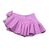 Fun & Fun Gonna Tinta Unita con Balze per Bambina FNCBSO00993 GLICINE FUN & FUN 