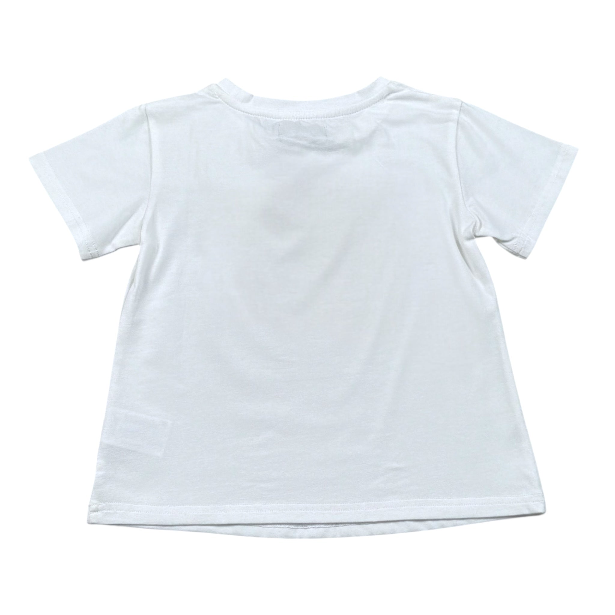 Fun & Fun T-Shirt Tinta Unita Girocollo con Applicazione per Bambina FNCBTS16440 BIANCO FUN & FUN 