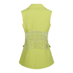 Fun & Fun Abito Giacca Tinta Unita con Scollo Posteriore per Bambina FNCJJK16387 VERDE FUN & FUN 