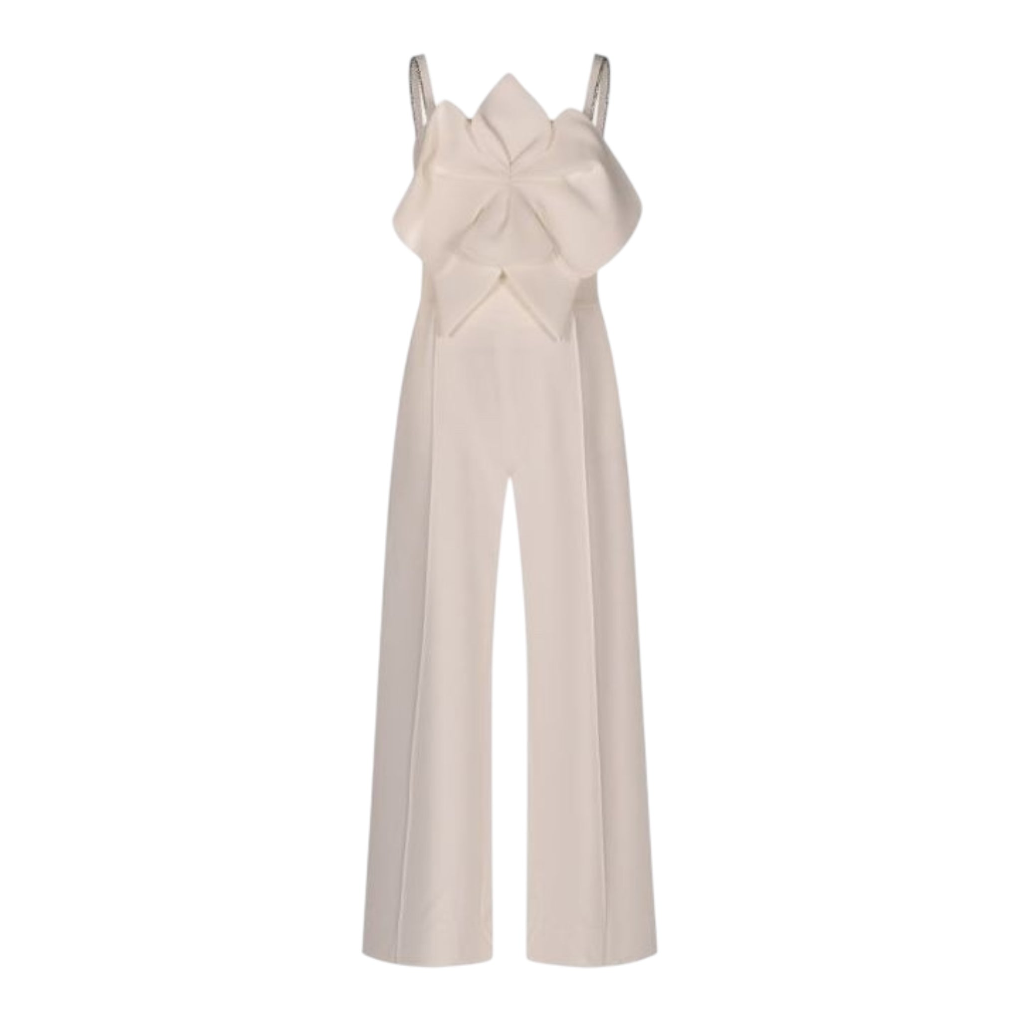 Fun & Fun Tuta Intera A Bretelle Tinta Unita con Tulle per Bambina FNCJJP00985 BIANCO FUN & FUN 