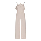 Fun & Fun Tuta Intera A Bretelle Tinta Unita con Tulle per Bambina FNCJJP00985 BIANCO FUN & FUN 