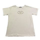Fun & Fun T-Shirt Girocollo Tinta Unita con Logo per Bambina FNCJTS01019 BIANCO FUN & FUN 