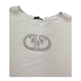 Fun & Fun T-Shirt Girocollo Tinta Unita con Logo per Bambina FNCJTS01019 BIANCO FUN & FUN 