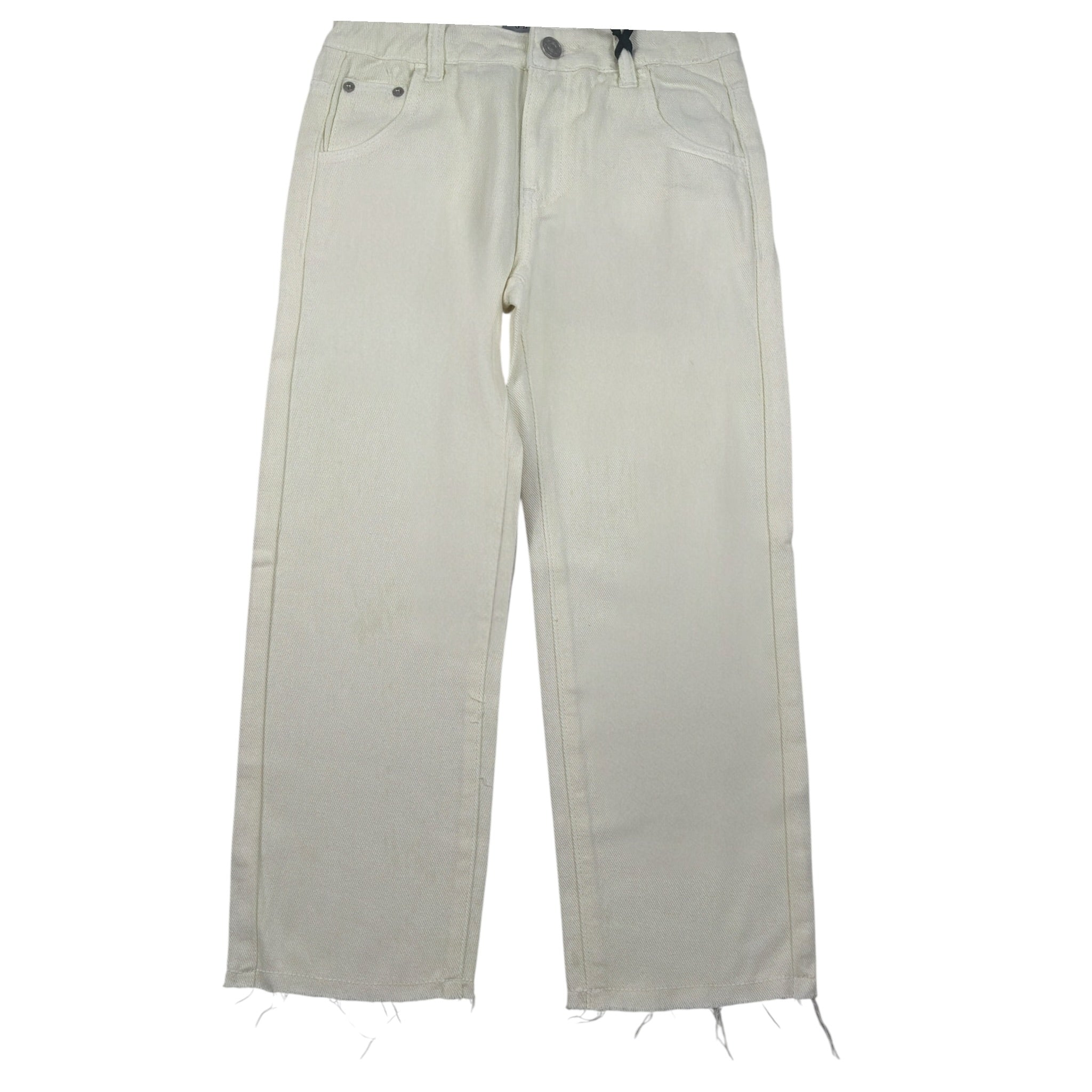 Gaelle Pantalone tinta unita con Stampa Logo Panna per Bambina 2745P00463 PANNA GAELLE 