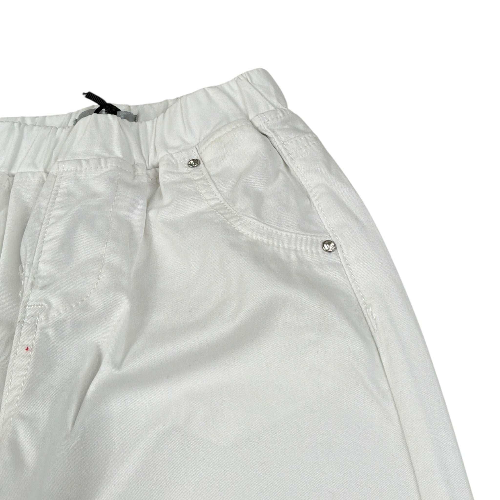 Gaelle Pantalone tinta unita con Elastico In Vita Bianco per Bambina 2745P00512 BIANCO GAELLE 