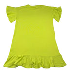 Gaelle Abito Mezza Manica Tinta Unita con Stampa per Bambina 2746V00339XX VERDE GAELLE 