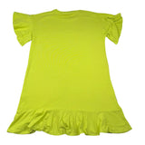 Gaelle Abito Mezza Manica Tinta Unita con Stampa per Bambina 2746V00339XX VERDE GAELLE 