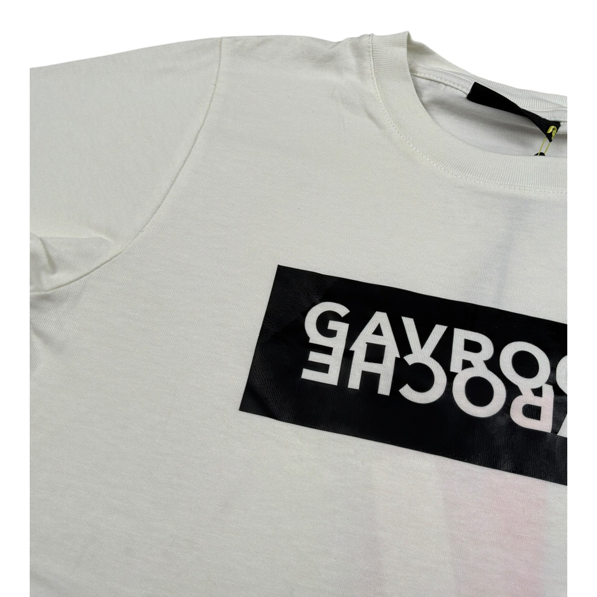 Gavroche Tshirt Girocollo tinta unita con Stampa Panna per Bambino B921 PANNA GAVROCHE 