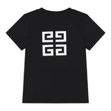 Givenchy T-Shirt Girocollo Tinta Unita con Stampa per Neonato H30640 NERO GIVENCHY 
