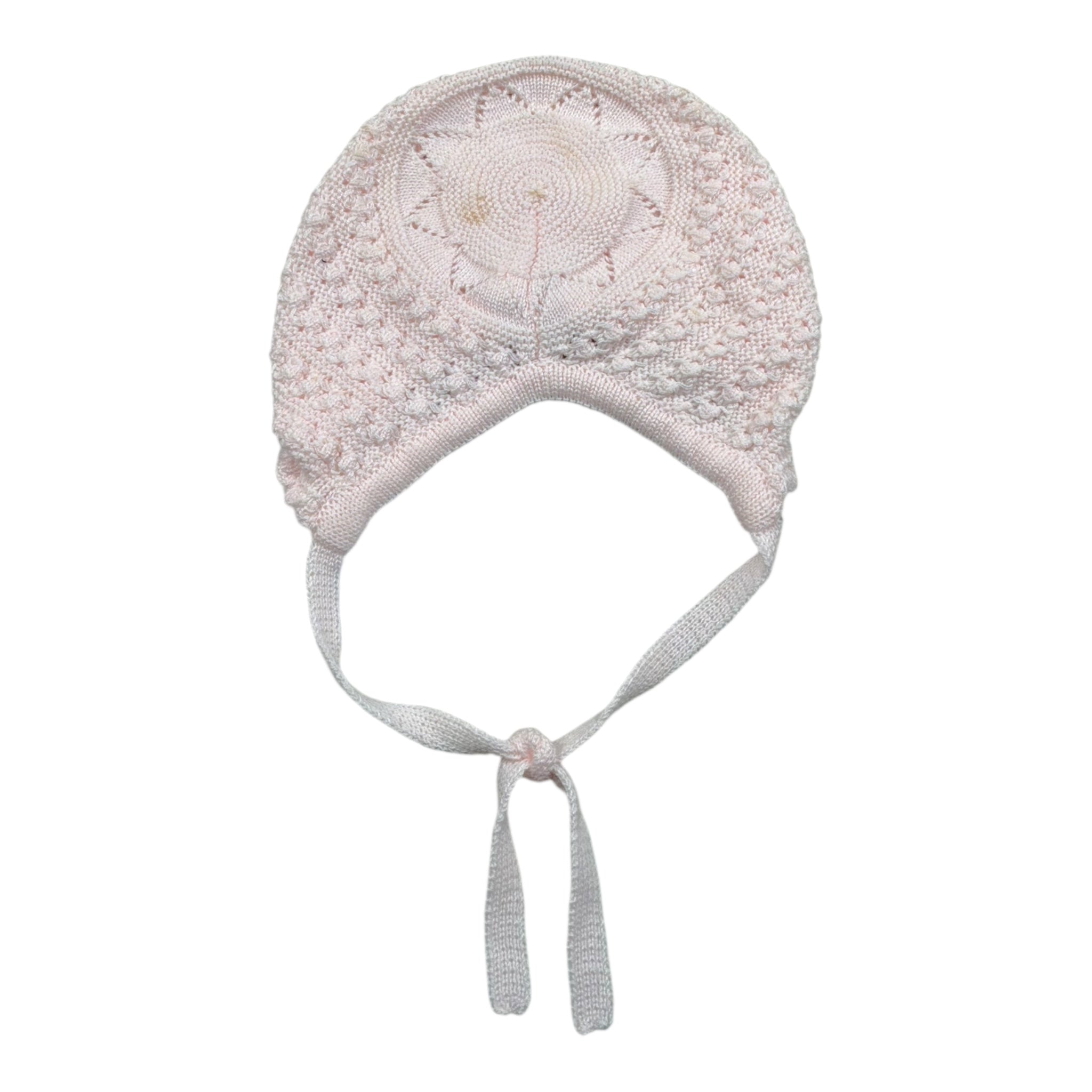 Granlei Cappello Tinta Unita con Ricami per Neonata 12588 ROSA GRANLEI 