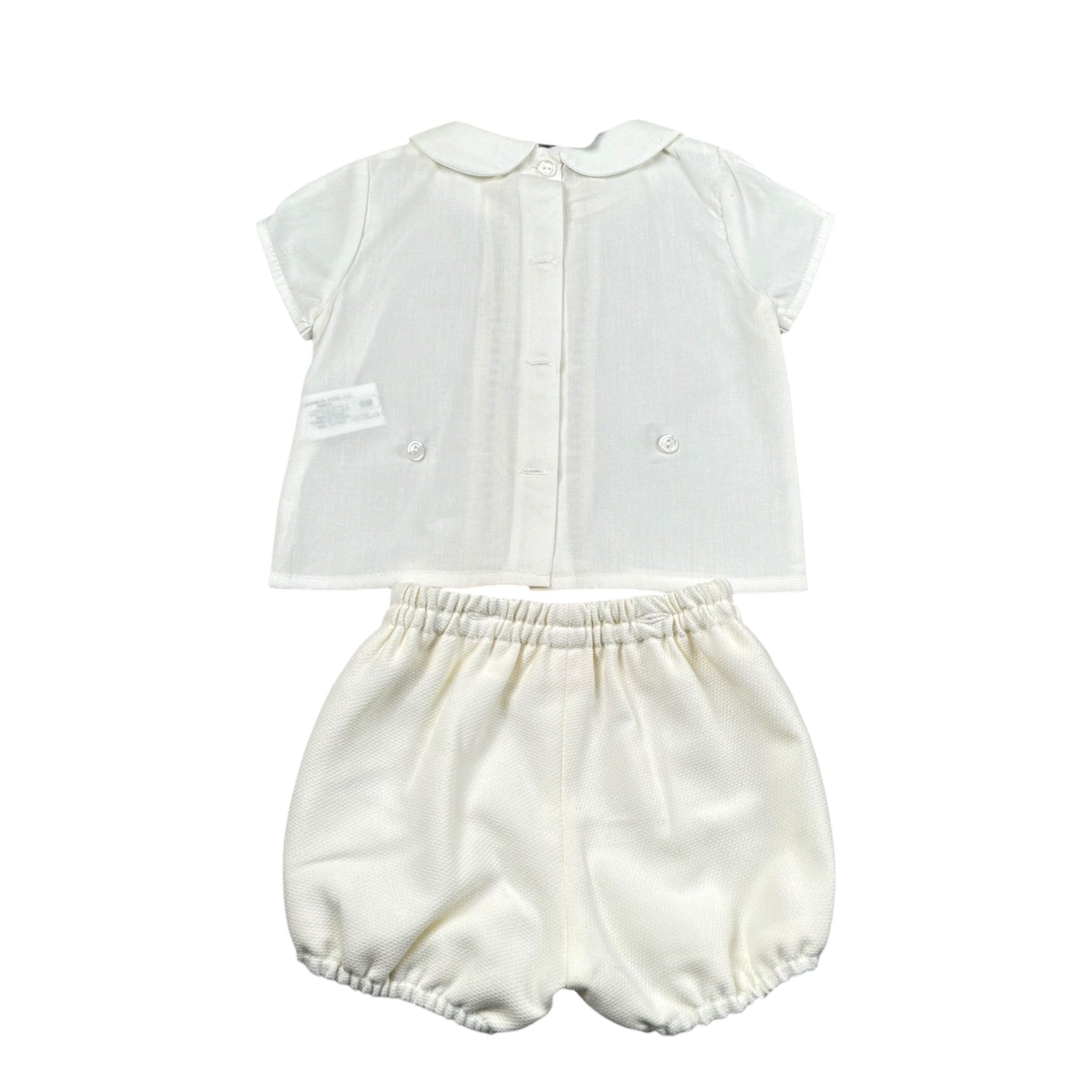 Granlei Completo 2 Pezzi Camicia-Coulotte per Neonato FKRKKR BIANCO GRANLEI 