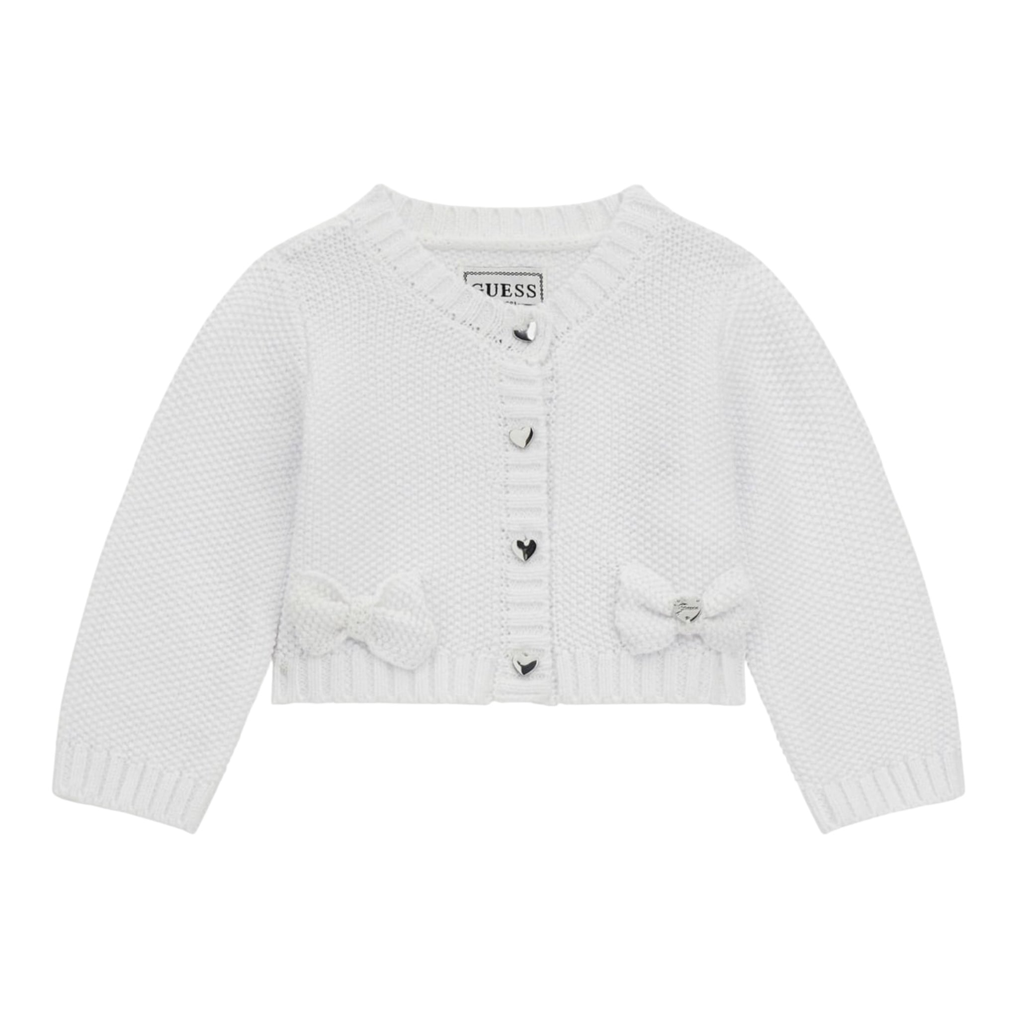 Guess Cardigan Tinta Unita  per Neonata A4RR00Z3CK0 BIANCO GUESS 