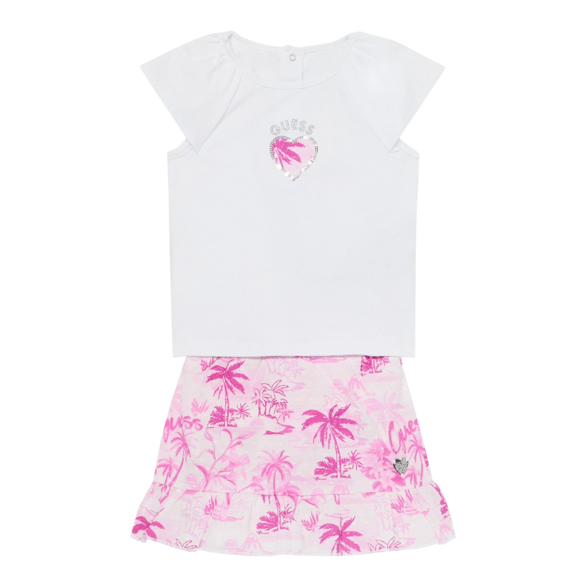 Guess Completo 2 Pezzi T-Shirt-Gonna per Neonata A5GG18K6YW4 BIANCO GUESS 