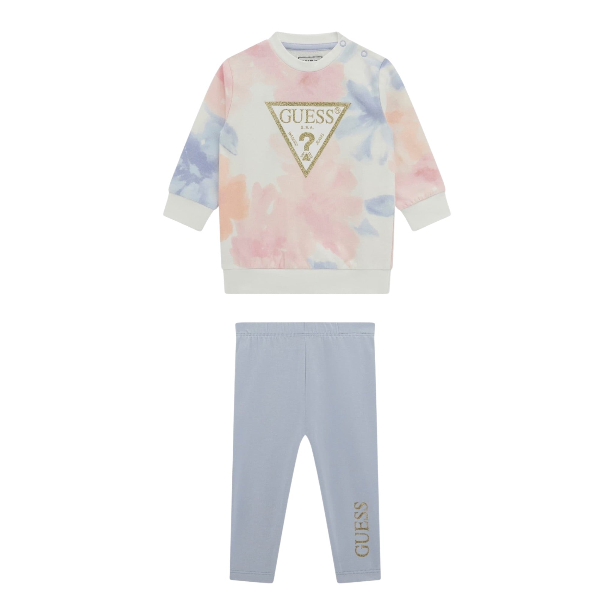 Guess Cmpleto 2 Pezzi Felpa-Leggins per Neonata A5RG09KA6R4 BIANCO GUESS 