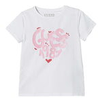Guess T-Shirt Tinta Unita con Stampa per Neonata A5RI00K6YW4 BIANCO GUESS 