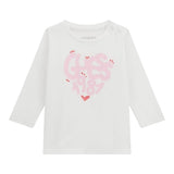 Guess Shirt Girocollo Tinta Unita con Logo per Neonata A5RI01K6YW4 BIANCO GUESS 