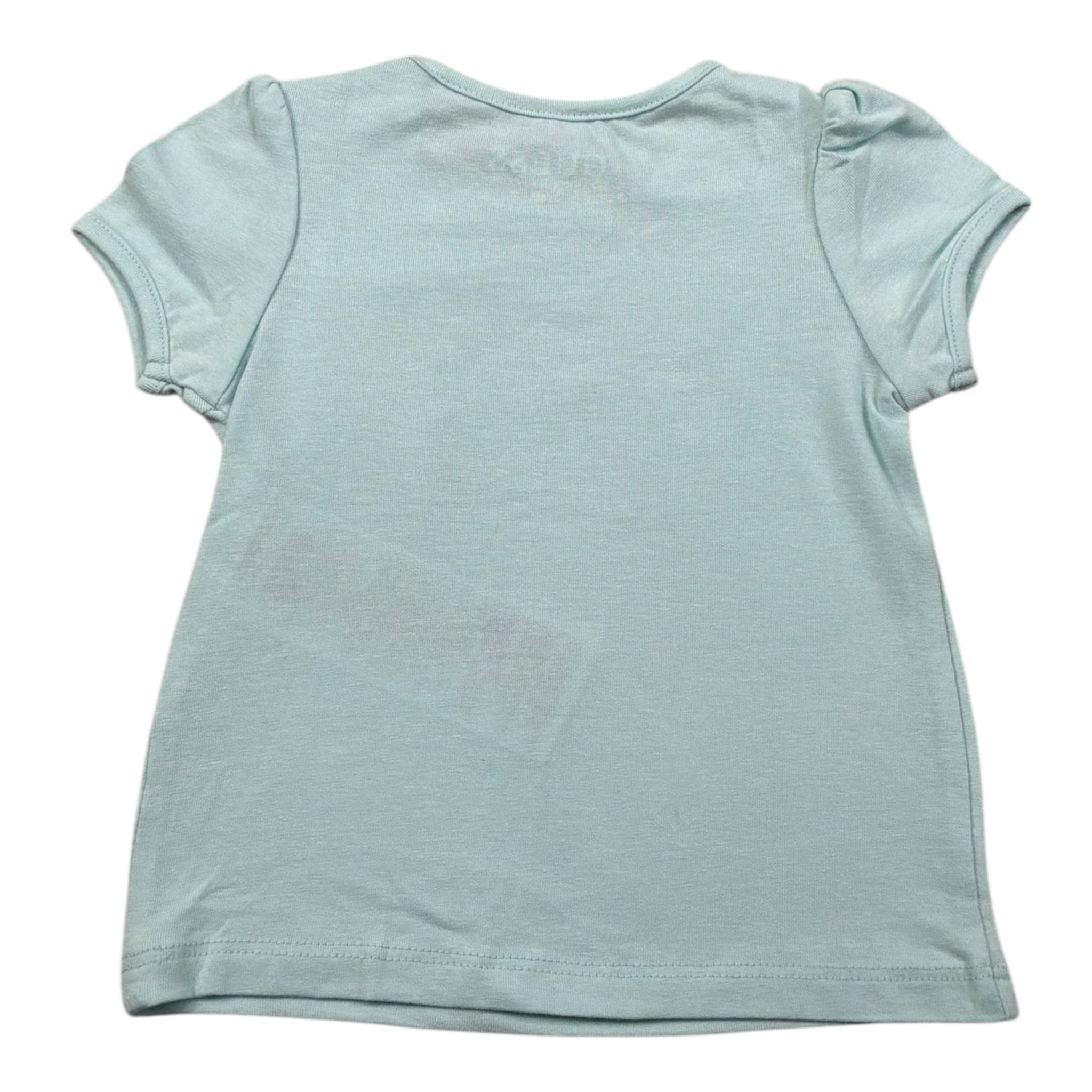 Guess T-Shirt Girocollo Tinta Unita con Logo per Neonata A5RI03K6YW4XX VERDE ACQUA GUESS 