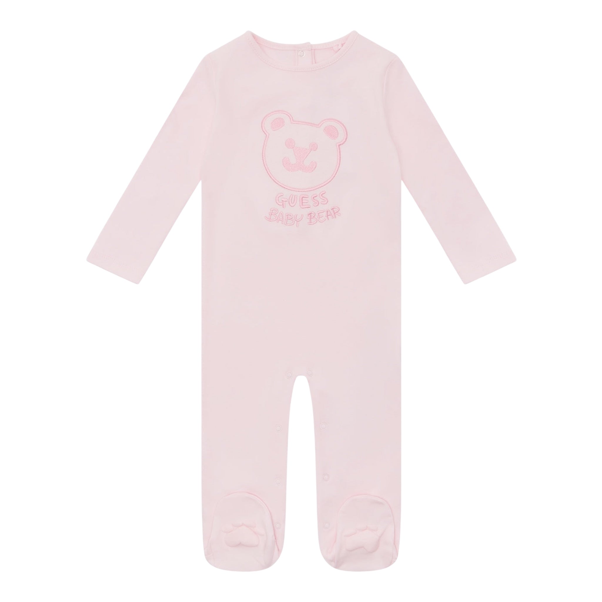 Guess Tutina Tinta Unita con Stampa per Neonata H2YW00KA6W3 ROSA CIPRIA GUESS 