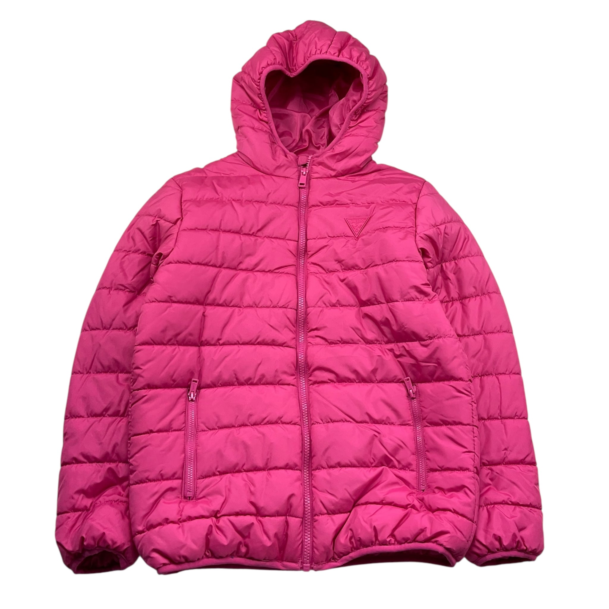 Guess Giubbino Tinta Unita con Cappuccio per Bambina H4BJ10WCFM0 FUXIA GUESS 