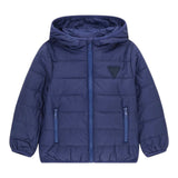 Guess Giubbino Tinta Unita con Cappuccio per Bambino H4BT03WCFM0J BLU GUESS 