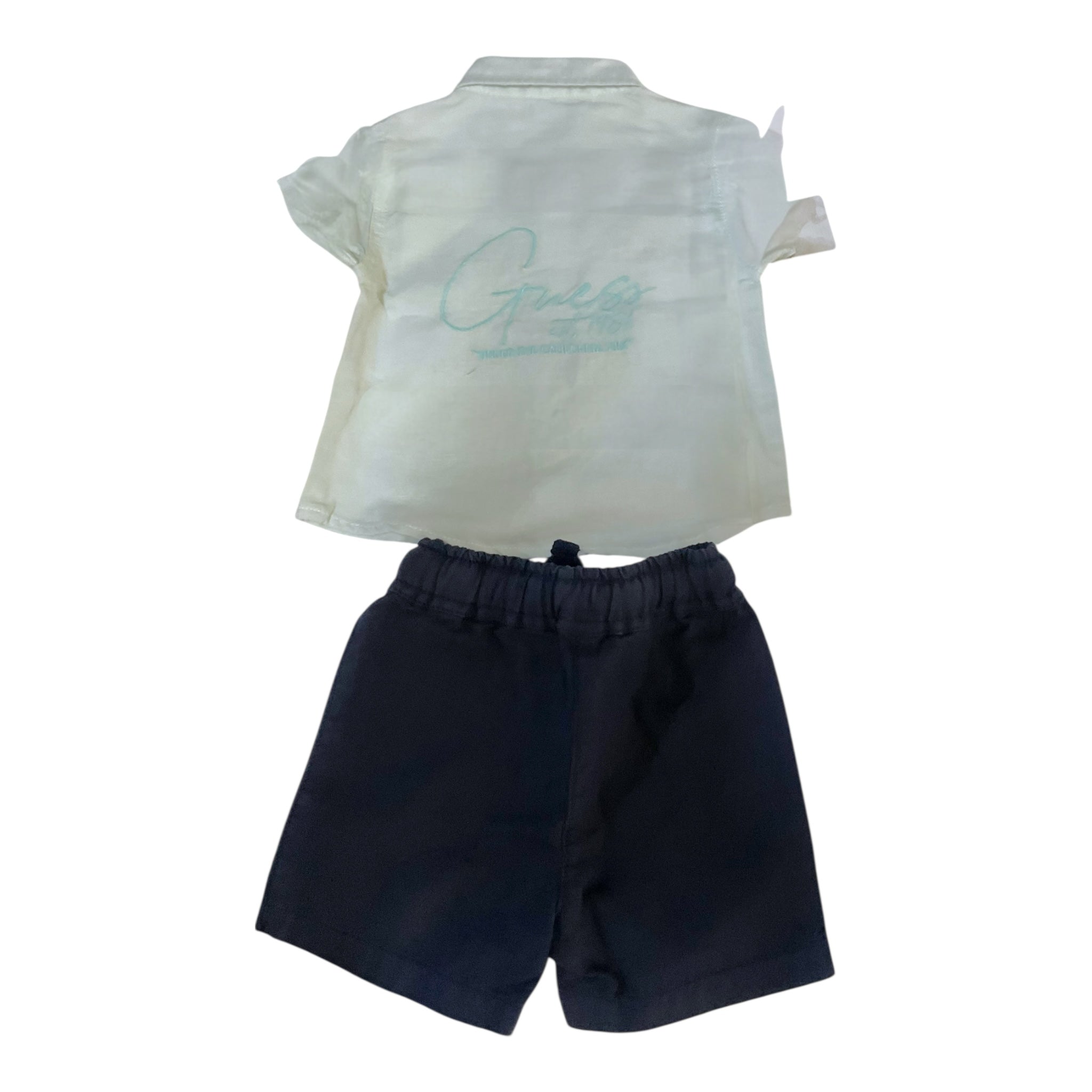 Guess Completo 2 Pezzi Camicia-Bermuda per Neonato I2GG13WBHE0 VERDE ACQUA GUESS 