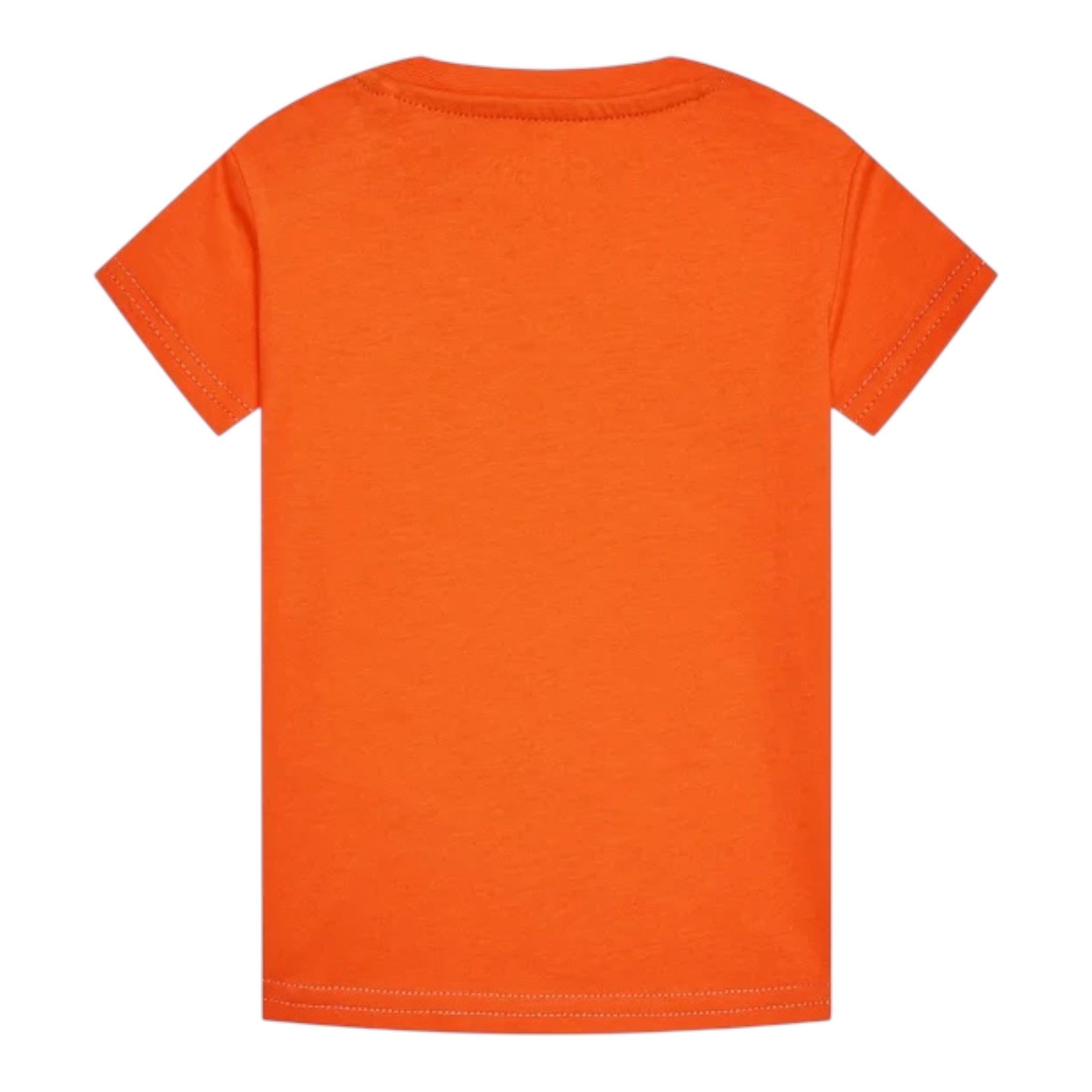Guess T-Shirt Gircollo Tinta Unita con Stampa per Neonato I3RI03K8HM0 ARANCIONE GUESS 