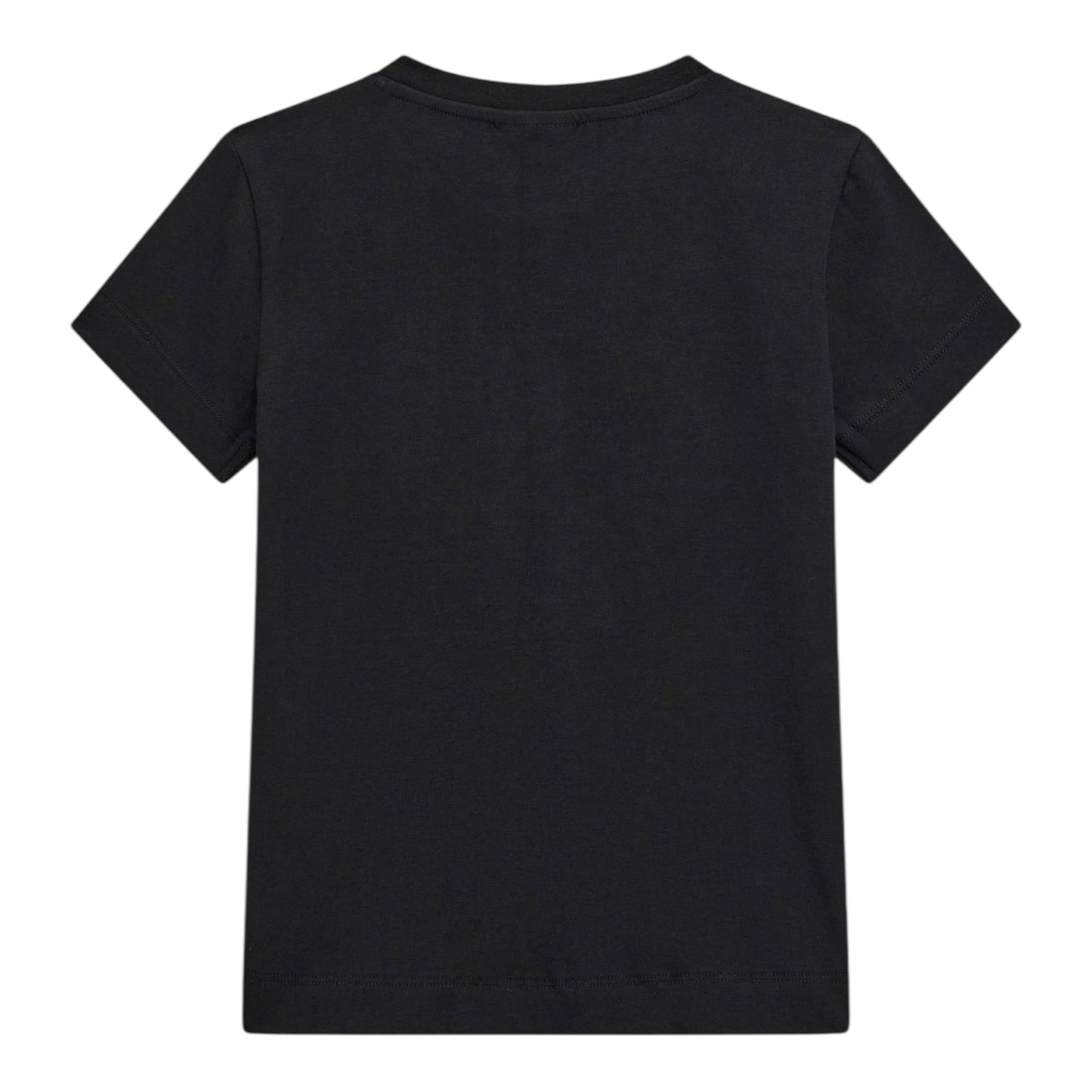 Guess T-Shirt Girocollo Tinta Unita con Stampa Logo per Bambina J4RI46J131 NERO GUESS 